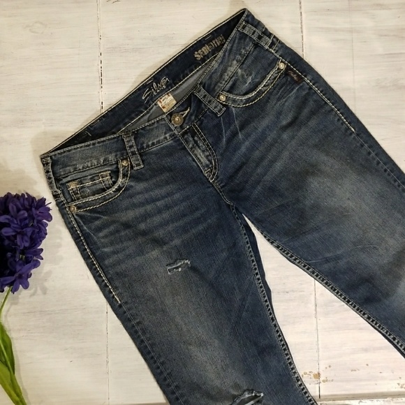 Silver Jeans Denim - Silver Santorini Fit Cropped Pants Size 30